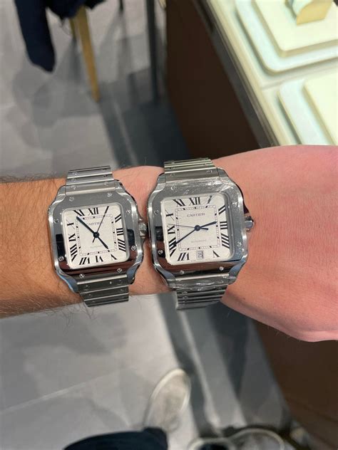 cartier santos medium vs large